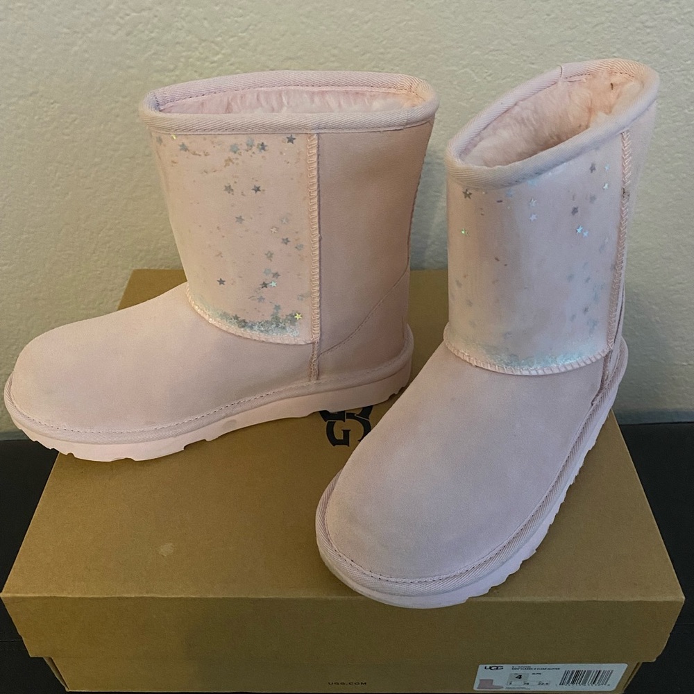 UGG girls classic rainbow glitter boots youth